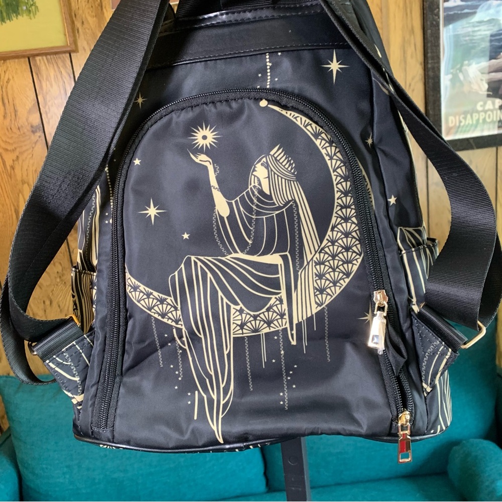 Magical Art Deco Theme Anti-Theft Style Backpack NWOT - Picture 2 of 10